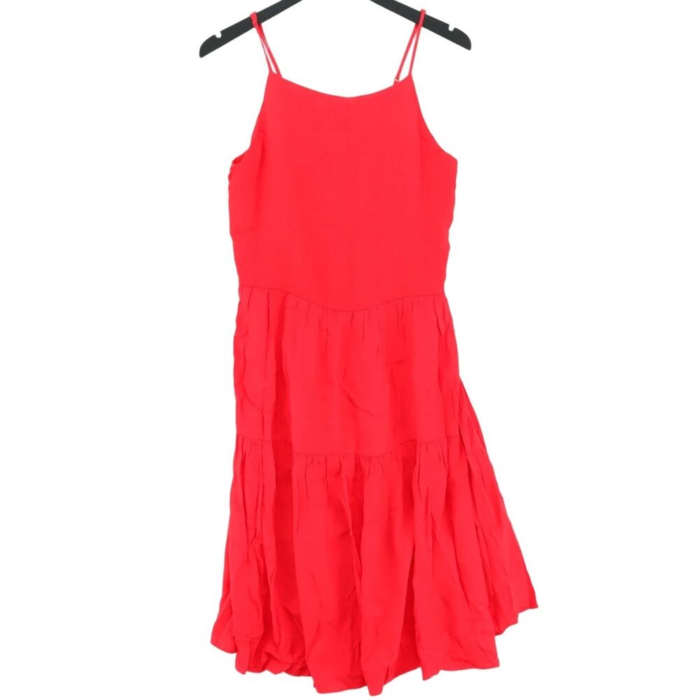 & Other Stories Women's Tiered Midi Dress Size 6 Red Tank Dress